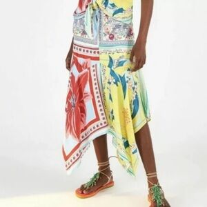 Farm Rio Azalea Patchwork Handkerchief Skirt